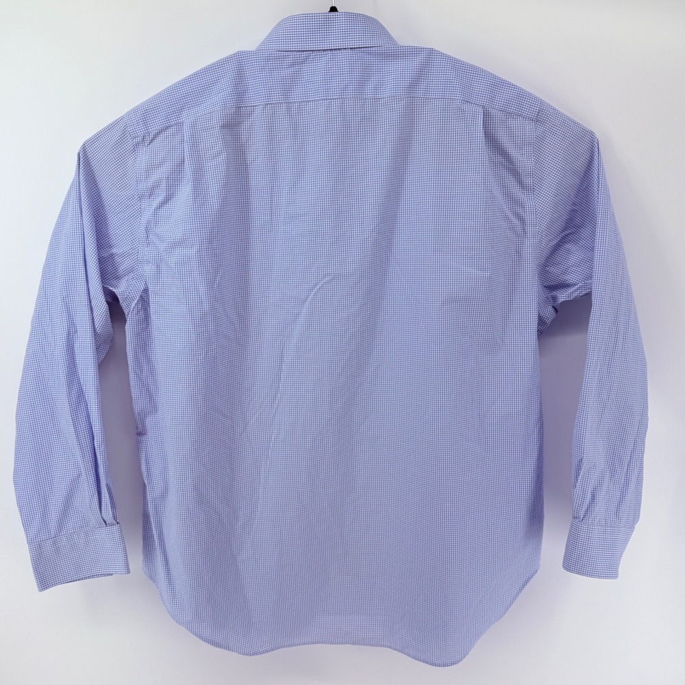 Lauren Ralph Lauren Mens Dress Shirt 18 36/37 Purple Gingham Classic Fit Stretch - Picture 3 of 15